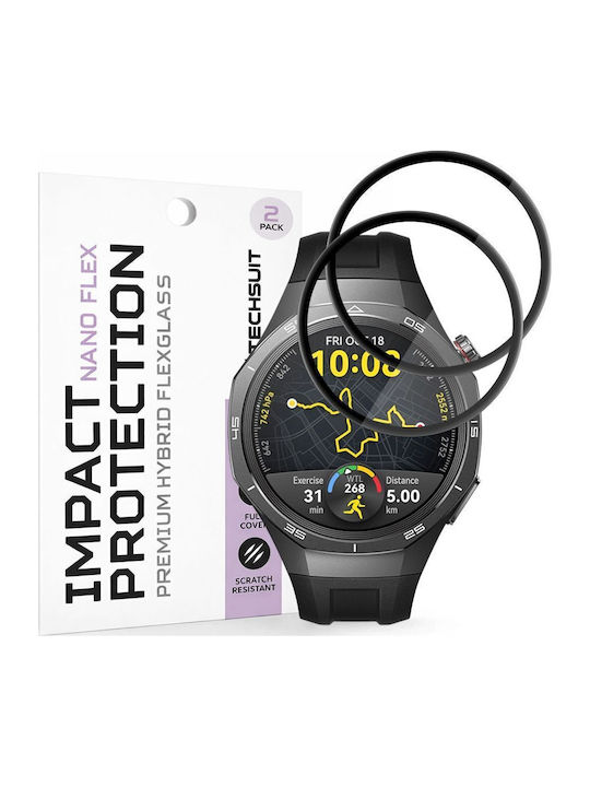Techsuit Nano Flex Full Face Tempered Glass for Huawei Watch GT 2 Pieces