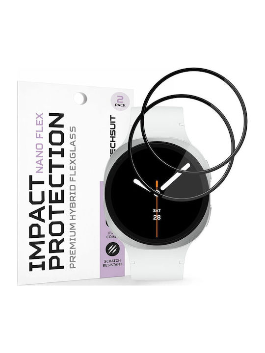 Techsuit Nano Flex Full Face Tempered Glass για το Galaxy Watch8 44mm 2τμχ