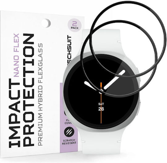 Techsuit Nano Flex Full Face Tempered Glass για το Galaxy Watch 8 / 9 44mm 2τμχ