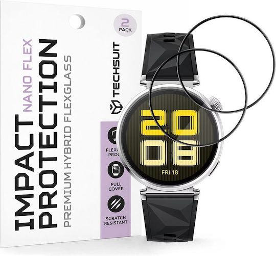 Techsuit Nano Flex Full Face Tempered Glass for Huawei Watch GT 2 Pieces