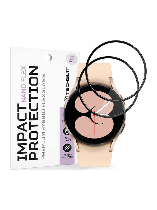 Techsuit Nano Flex Full Face Tempered Glass for Samsung Galaxy Watch4 40mm 2 Pieces