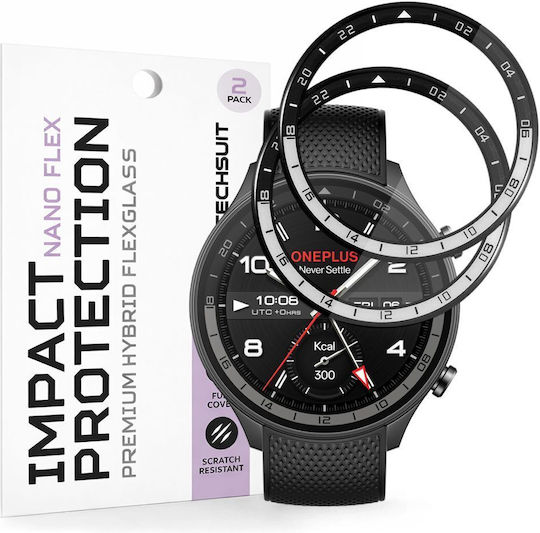Techsuit Nano Flex Full Face Tempered Glass for Oneplus Watch 2r 2pcs
