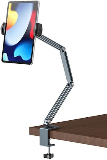 Andowl Cell Phone Stand with Extension Arm in Silver Color Q-Z145