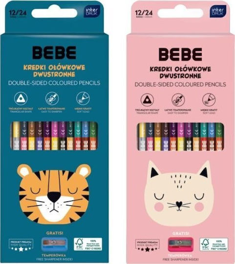 Interdruk Bb Friends 12/24 Mehrfarbige Buntstifte Doppelspitze