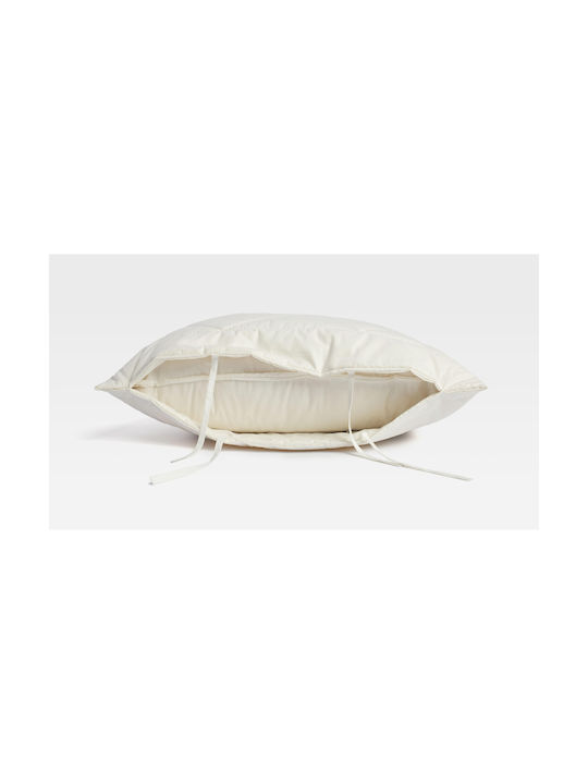 Valeria Home Μαξιλαροθήκη Καπιτονέ Λευκή 50x75εκ.