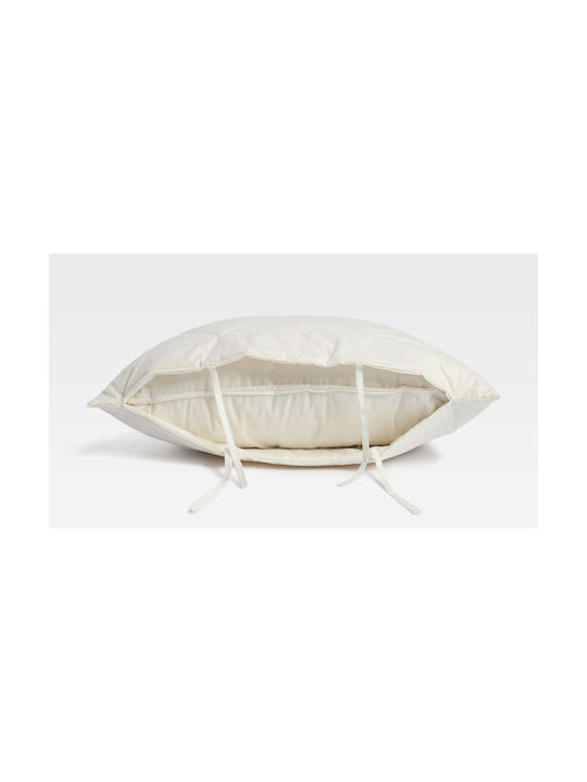 Valeria Home Μαξιλαροθήκη Καπιτονέ Λευκή 50x90εκ.