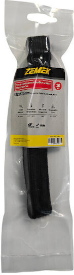 Velcro Velcro Plastic Cable Ties 180mm x 12.5mm in Black Colour (10 pcs)