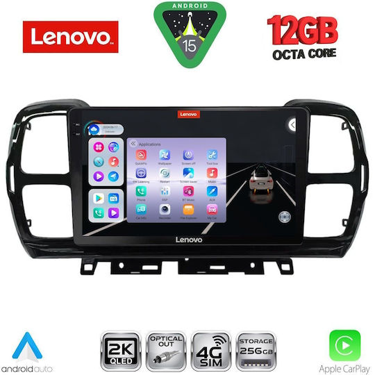 Lenovo Ηχοσύστημα Αυτοκινήτου για Citroen C5 Aircross BMW X1 / X3 / X4 2017-2021 (Bluetooth/USB/WiFi/GPS/Apple-Carplay/Android-Auto) με Οθόνη Αφής 9"