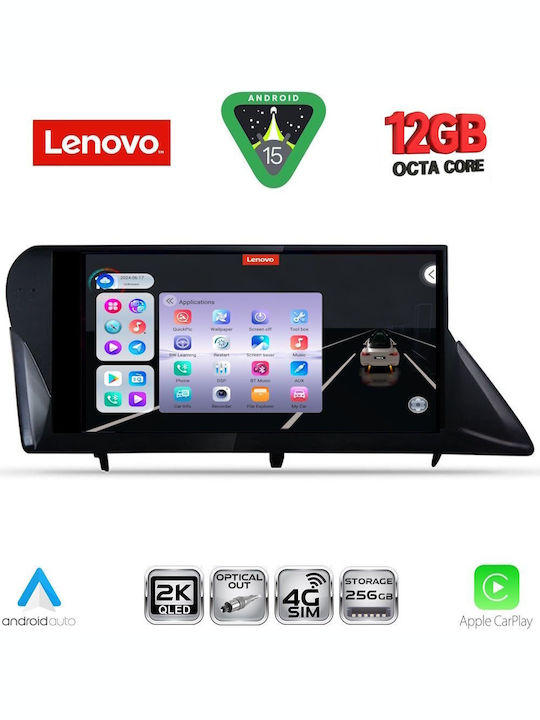Lenovo Car Audio System for BMW X1 / X3 / X4 Lexus RX 2009-2014 (Bluetooth/USB/WiFi/GPS/Apple CarPlay/Android Auto) with 9" Touch Screen