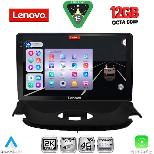 Lenovo Ηχοσύστημα Αυτοκινήτου για Peugeot 206 BMW X1 / X3 / X4 1998-2006 (Bluetooth/USB/WiFi/GPS/Apple-Carplay/Android-Auto) με Οθόνη Αφής 9"