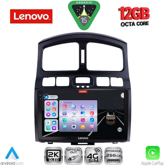 Lenovo Car Audio System for BMW X1 / X3 / X4 Hyundai Santa Fe 2003-2006 Bluetooth USB WiFi GPS Apple CarPlay Android Auto with 9" Touch Screen