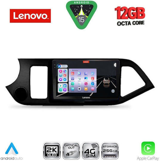 Lenovo Car Audio System for BMW X1 / X3 / X4 Kia Picanto 2011-2017 (Bluetooth/USB/WiFi/GPS/Apple CarPlay/Android Auto) with 9" Touch Screen