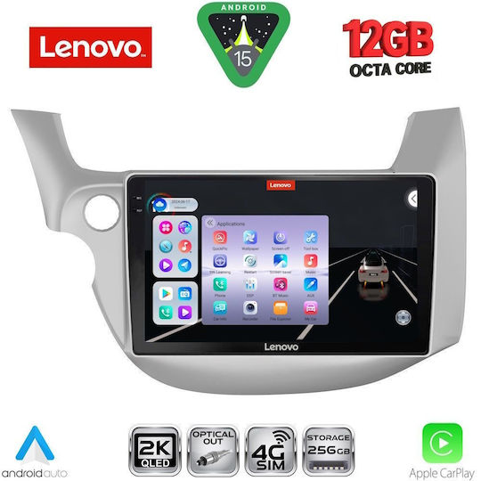 Lenovo Ηχοσύστημα Αυτοκινήτου για BMW X1 / X3 / X4 Honda Jazz 2008-2012 (Bluetooth/USB/WiFi/GPS/Apple-Carplay/Android-Auto) με Οθόνη Αφής 10"