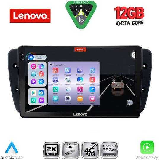 Lenovo Ηχοσύστημα Αυτοκινήτου για BMW X1 / X3 / X4 Seat Ibiza 2008-2015 (Bluetooth/USB/WiFi/GPS/Apple-Carplay/Android-Auto) με Οθόνη Αφής 9"