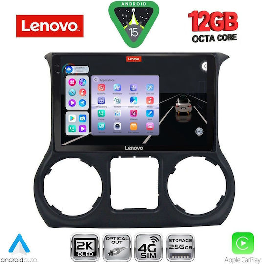 Lenovo Car Audio System for BMW X1 / X3 / X4 Jeep Wrangler 2014-2017 (Bluetooth/USB/WiFi/GPS/Apple CarPlay/Android Auto) with 10" Touch Screen