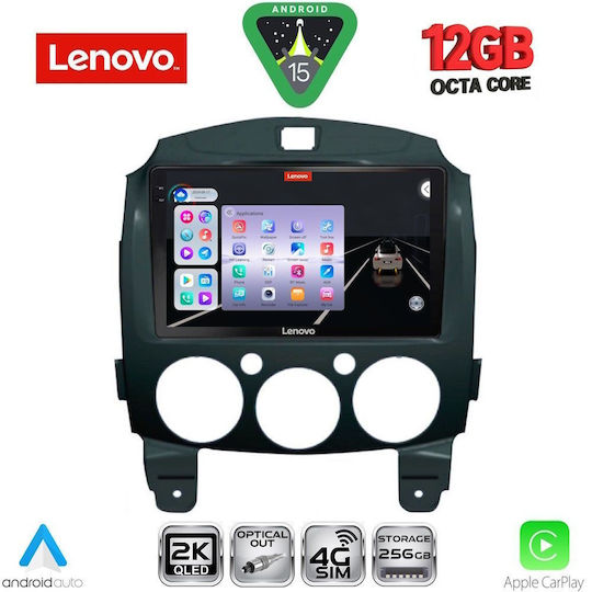 Lenovo Ηχοσύστημα Αυτοκινήτου για BMW X1 / X3 / X4 Mazda 2 2007-2014 (Bluetooth/USB/WiFi/GPS/Apple-Carplay/Android-Auto) με Οθόνη Αφής 9"