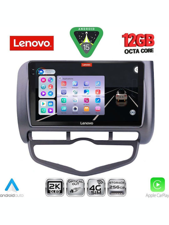 Lenovo Car Audio System for BMW X1 / X3 / X4 Honda Jazz 2002-2008 with Clima (Bluetooth/USB/WiFi/GPS/Apple CarPlay/Android Auto) with 9" Touch Screen
