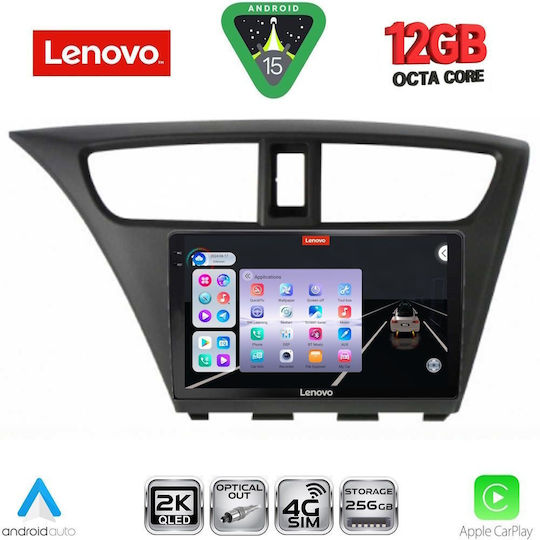 Lenovo Car Audio System for BMW X1 / X3 / X4 Honda Civic 2012-2016 (Bluetooth/USB/WiFi/GPS/Apple CarPlay/Android Auto) with 9" Touch Screen
