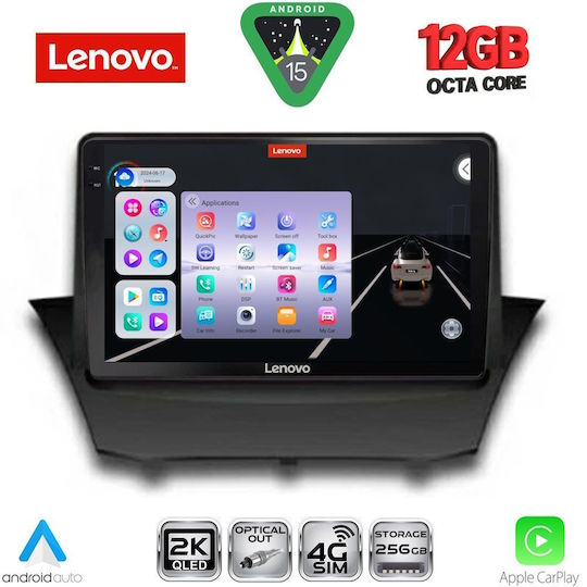 Lenovo Ηχοσύστημα Αυτοκινήτου για BMW X1 / X3 / X4 Ford Fiesta 2008-2017 (Bluetooth/USB/WiFi/GPS/Apple-Carplay/Android-Auto) με Οθόνη Αφής 9"