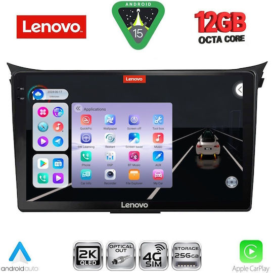 Lenovo Car Audio System for BMW X1 / X3 / X4 Hyundai i30 2012-2017 (Bluetooth/USB/WiFi/GPS/Apple CarPlay/Android Auto) with 9" Touch Screen