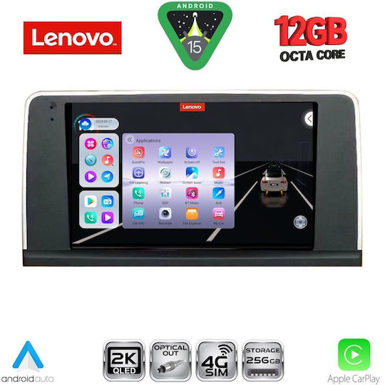 Lenovo Car Audio System for BMW X5 (E70) / X6 (E71) / X1 / X3 / X4 2013-2016 (Bluetooth/USB/WiFi/GPS/Apple CarPlay/Android Auto) with 9" Touch Screen
