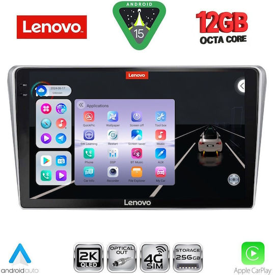 Lenovo Car Audio System for Toyota Avensis BMW X1 / X3 / X4 2003-2009 Bluetooth USB WiFi GPS Apple CarPlay Android Auto with 9" Touch Screen