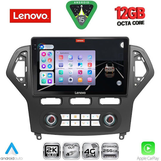 Lenovo Car Audio System for Ford Mondeo 2007-2011 with Clima Bluetooth USB WiFi GPS Apple CarPlay Android Auto with 10" Touch Screen LENOVO SSZ 12162 CPA Clima