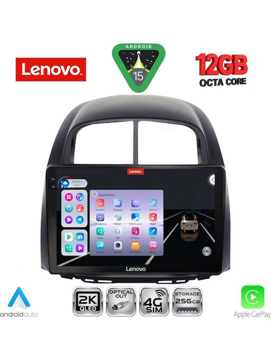 Lenovo Car Audio System for BMW X1 / X3 / X4 Daihatsu Sirion 2006-2012 (Bluetooth/USB/WiFi/GPS/Apple CarPlay/Android Auto) with 10" Touch Screen