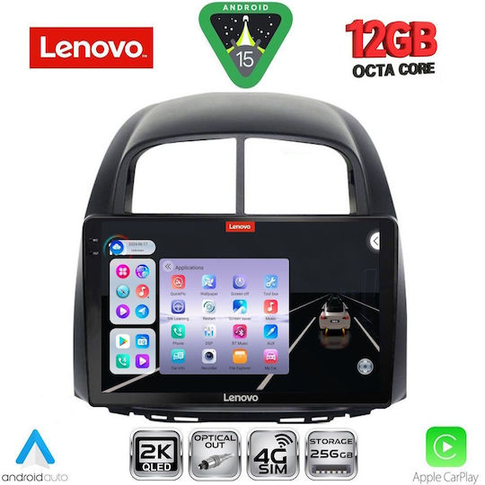 Lenovo Car Audio System for BMW X1 / X3 / X4 Daihatsu Sirion 2006-2012 (Bluetooth/USB/WiFi/GPS/Apple CarPlay/Android Auto) with 10" Touch Screen