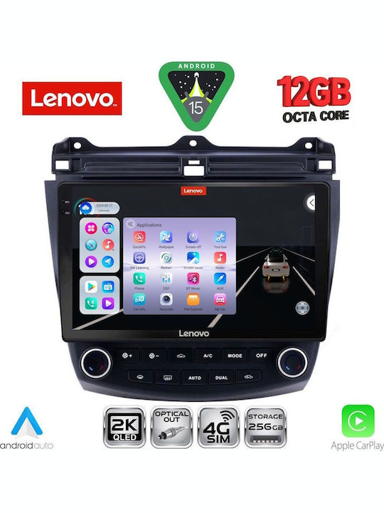 Lenovo Car Audio System for BMW X1 / X3 / X4 Honda Accord 2003-2007 Bluetooth USB WiFi GPS Apple CarPlay Android Auto with 10" Touch Screen