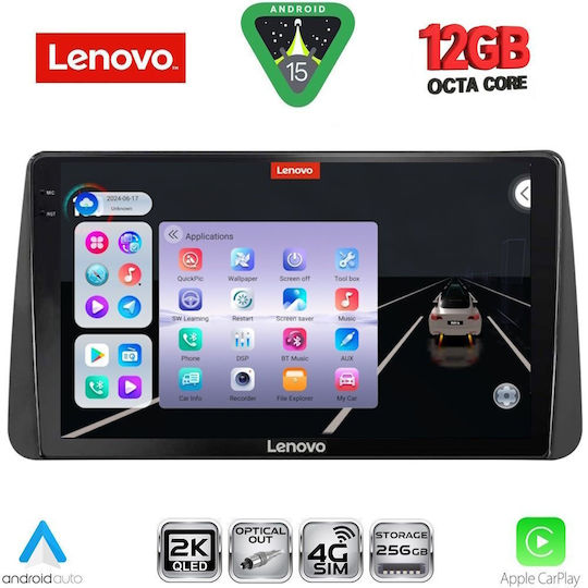 Lenovo Car Audio System for Fiat Tipo BMW X1 / X3 / X4 2018-2023 (Bluetooth/USB/WiFi/GPS/Apple CarPlay/Android Auto) with 9" Touch Screen