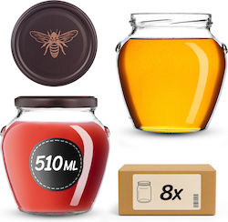 Kadax Βαζάκι Γυάλινο 580ml (8τμχ)