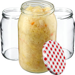 Kadax Borcan Sticlă Cu Capac 900ml 8 Buc