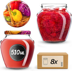 Kadax Βαζάκι Γυάλινο 580ml (8τμχ)