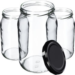 Kadax Borcan Sticlă Cu Capac 900ml (8 Buc)