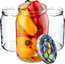 Kadax Borcan Sticlă Cu Capac 900ml (8 Buc)