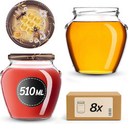 Kadax Βαζάκι Γυάλινο 580ml (8τμχ)