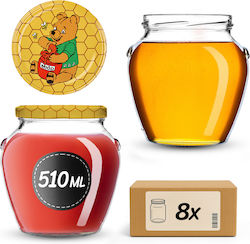 Kadax Βαζάκι Γυάλινο 580ml (8τμχ)