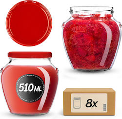 Kadax Βαζάκι Γυάλινο 580ml (8τμχ)