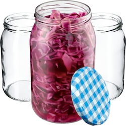 Kadax Borcan Sticlă Cu Capac 900ml (8buc)