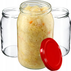 Kadax Borcan Sticlă Cu Capac 900ml 8buc