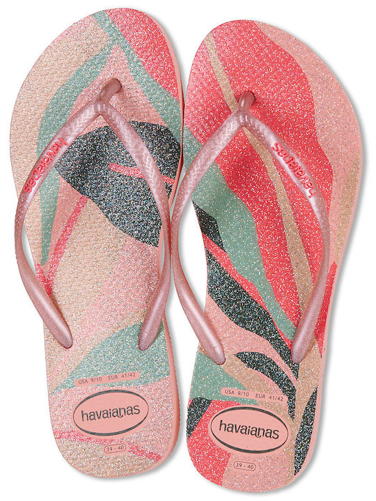 Havaianas Slim Palette Glow Șlapi în Culoare Roz