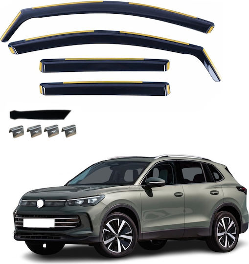Комплект Автомобилни Ветробрани Отпред И Отзад За Volkswagen Tiguan 4 Бройки