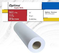 Role Plotter Optima Copier Roll A2 80gr 420mm X 175m 2 Role Cutie Optima Premium