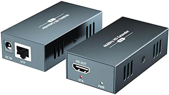 Hdmi Extender 4k 60hz Via Lan Cat5e/6 Cable Up to 50 M Hdr Pwaytek
