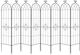 Set 8 X Araci De Grădină Din Metal 180 X 52,5 Cm Cadru Din Oțel Negru Întărit