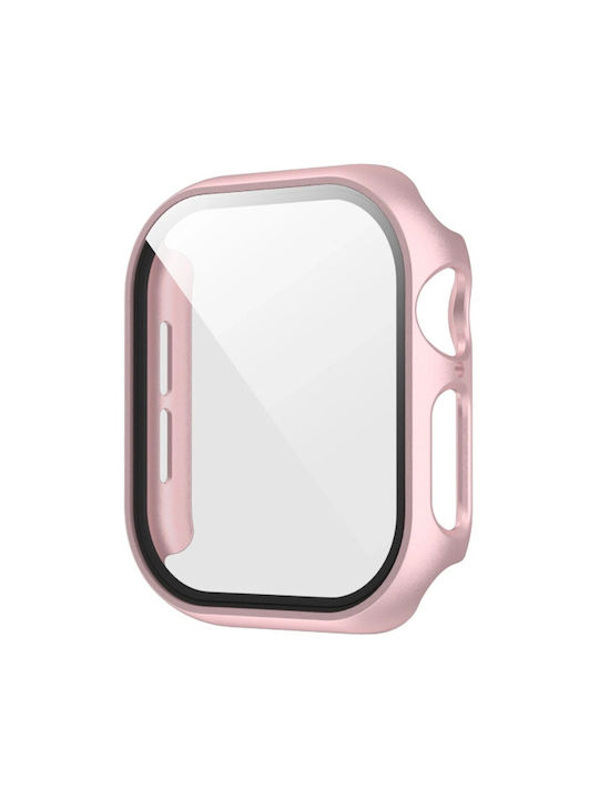 Husă de Protecție Bizonmobile Sticlă Temperată Ecran Apple Watch 4 5 6 SE 40 mm Rose Gold