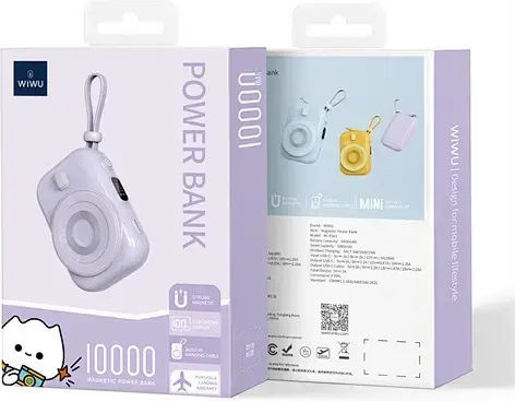 Wiwu P041 MagSafe Power Bank 10000mAh 15W Μωβ