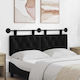 vidaXL Fabric Bed Headboard Cushion Black 150x55cm