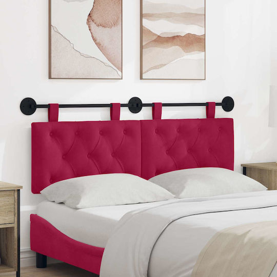 vidaXL Fabric Red Bed Headboard Pillow 150x55cm